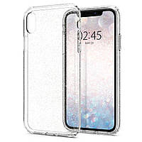 Силіконовий чохол для iPhone XR - Glitter з блискітками, Прозорий