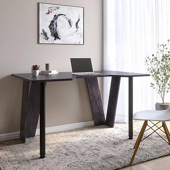 Комп'ютерний стіл LION Квест Бетон темний (LION-041164) ТОП