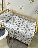 Змінна постільна білизна в дитяче ліжечко , постільна з трьох предметів Angelok-child, фото 3