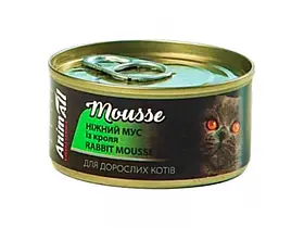 AnimAll Mousse Rabbit вологий корм для котів КРОЛИК, мус