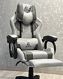Комп'ютерне крісло STUDENT KO23 до 150кг Крісло + Підніжка + 2подушки + Масажер (Тканина + вставки з екошкіри), фото 5