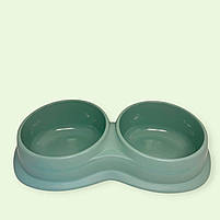 Миска пластикова подвійна для собак та котів Wave, 2 × 0,34 л, 29,5 × 16 × 6,5 см, фото 2