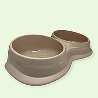 Миска пластикова подвійна для собак та котів Wave, 2 × 0,34 л, 29,5 × 16 × 6,5 см, фото 3