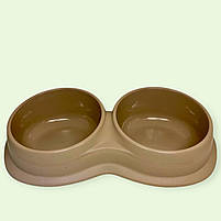 Миска пластикова подвійна для собак та котів Wave, 2 × 0,34 л, 29,5 × 16 × 6,5 см, фото 4