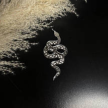 Дзеркальна золота (срібляста) підвіска Змія символ 2025 року на ялинку, фото 4