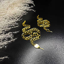 Дзеркальна золота (срібляста) підвіска Змія символ 2025 року на ялинку, фото 5