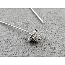 Пін 6*5мм, довжина 5,5см, родій, гіпоалергений сплав