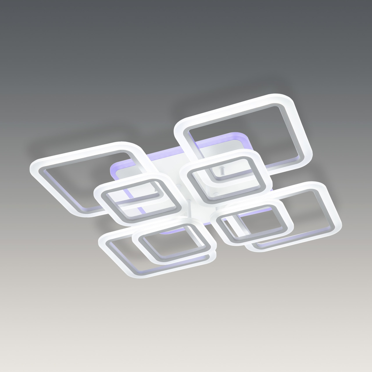Квадратна LED люстра 192W з пультом та RGB, білий корпус, до 25 м² (SL-5342/4+4B WT), фото 1