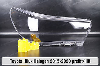 Скло фари Toyota Hilux Halogen (2015-2020) дорест/1 рест праве