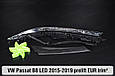 Хромована накладка на фари VW Volkswagen Passat B8 LED EUR (2015-2019) дорест на 4 деталі права, фото 3
