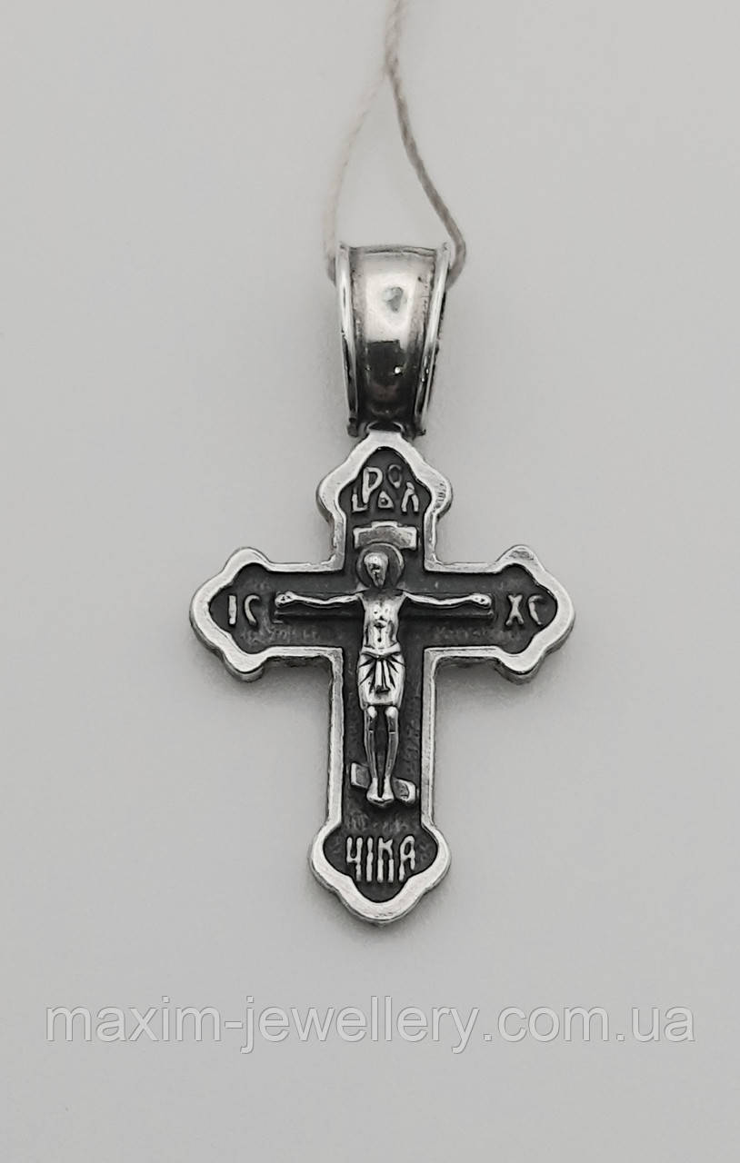 Хрест з розп'яттям зі срібла, фото 1