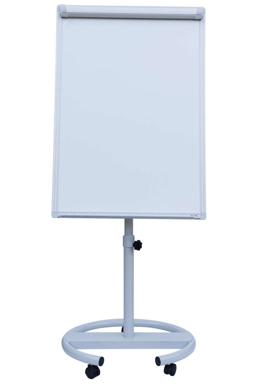 Фліпчарт магнітно-маркерний, 70х100cм, мобільний на колесах , вертикальний BM.0010