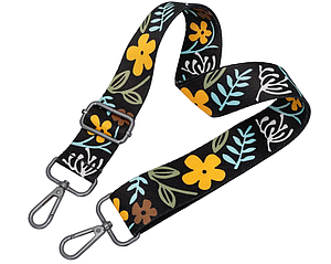 Ремінь для сумки через плече 38мм Кольоровий фурнітура темний-нікель #28852