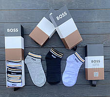 Подарунковий комплект чоловічих  шкарпеток, 6 шт, BOSS (0320) (розмір 38-44)