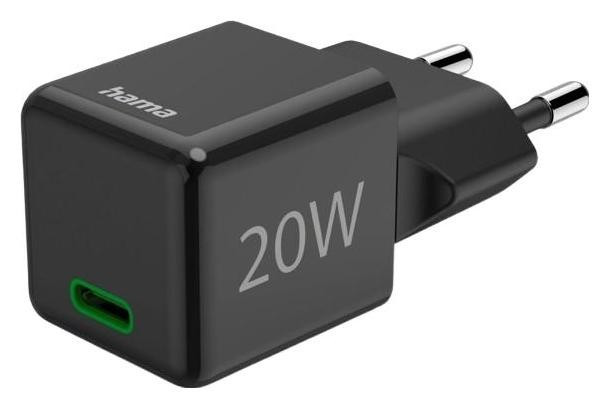 Hama supermini 20W PD/QC 1x USB-C Black, фото 1