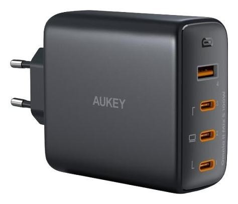 Aukey PA-B7S GaN, 3x USB-C, USB-A, QC, PD 100W, фото 1