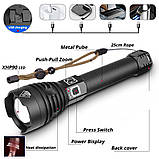 Далекобійний ліхтар з зумом TRLIFE XHP90 + 2 Акумулятора (3000LM, 2×18650, USB Type-C) потужніше XHP70 XHP50, фото 2