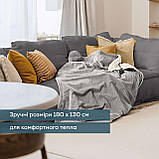 Ковдра з обігрівом 180*130 см із 6 температурними режимами з вельветової тканини HD 81 Beurer Німеччина, фото 3