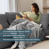 Ковдра з обігрівом 180*130 см із 6 температурними режимами з вельветової тканини HD 81 Beurer Німеччина, фото 5