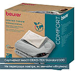 Ковдра з обігрівом 180*130 см із 6 температурними режимами з вельветової тканини HD 81 Beurer Німеччина, фото 6