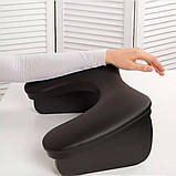 Підлокітник для манікюру ергономічний чорний на чорних ніжках, фото 4