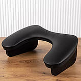 Підлокітник для манікюру ергономічний чорний на чорних ніжках, фото 2