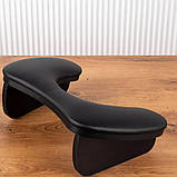 Підлокітник для манікюру ергономічний чорний на чорних ніжках, фото 5