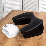 Підлокітник для манікюру ергономічний чорний на чорних ніжках, фото 3