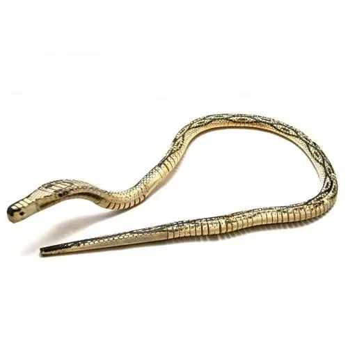 Сувенірна іграшка Змія-кобра коричнева, фото 1