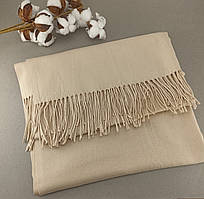 БРАК!!! УЦІНКА!!!Палантин жіночий теплий кремовий 240803-6 великий