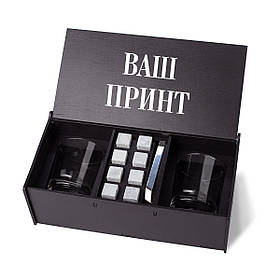 Подарунковий набір для віскі з принтом