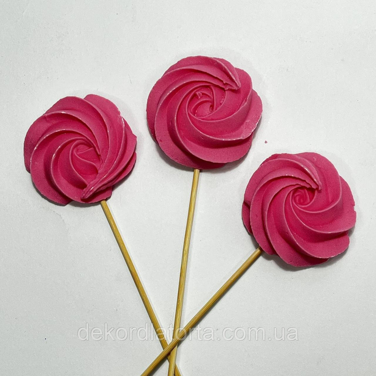 Безе на паличці преміум рожеве 1 шт