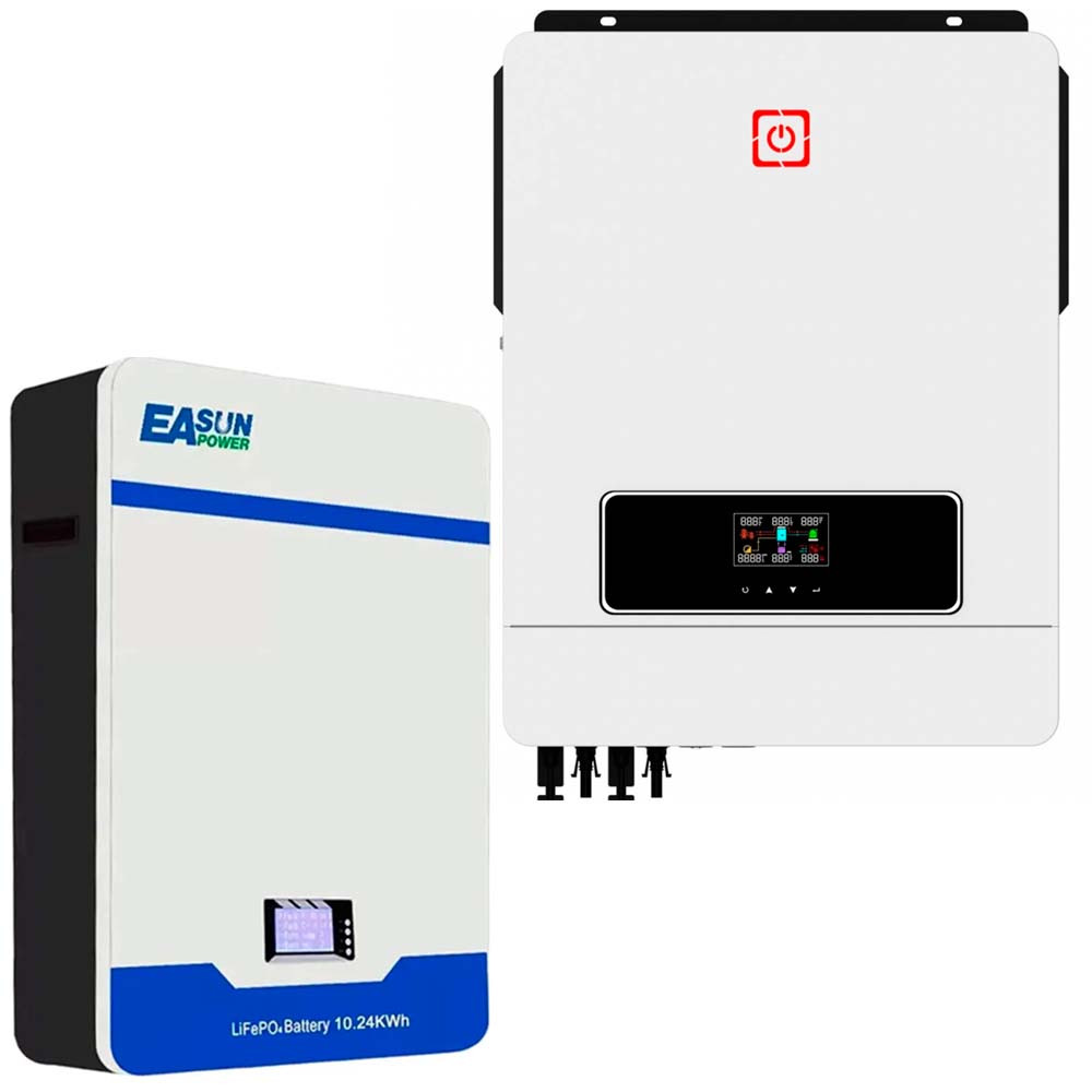 Daxtromn 10,2 кВт інвертор + акумулятор LiFePO4 48V/200Ah 10.2кВт*год Easun комплект резервного живлення