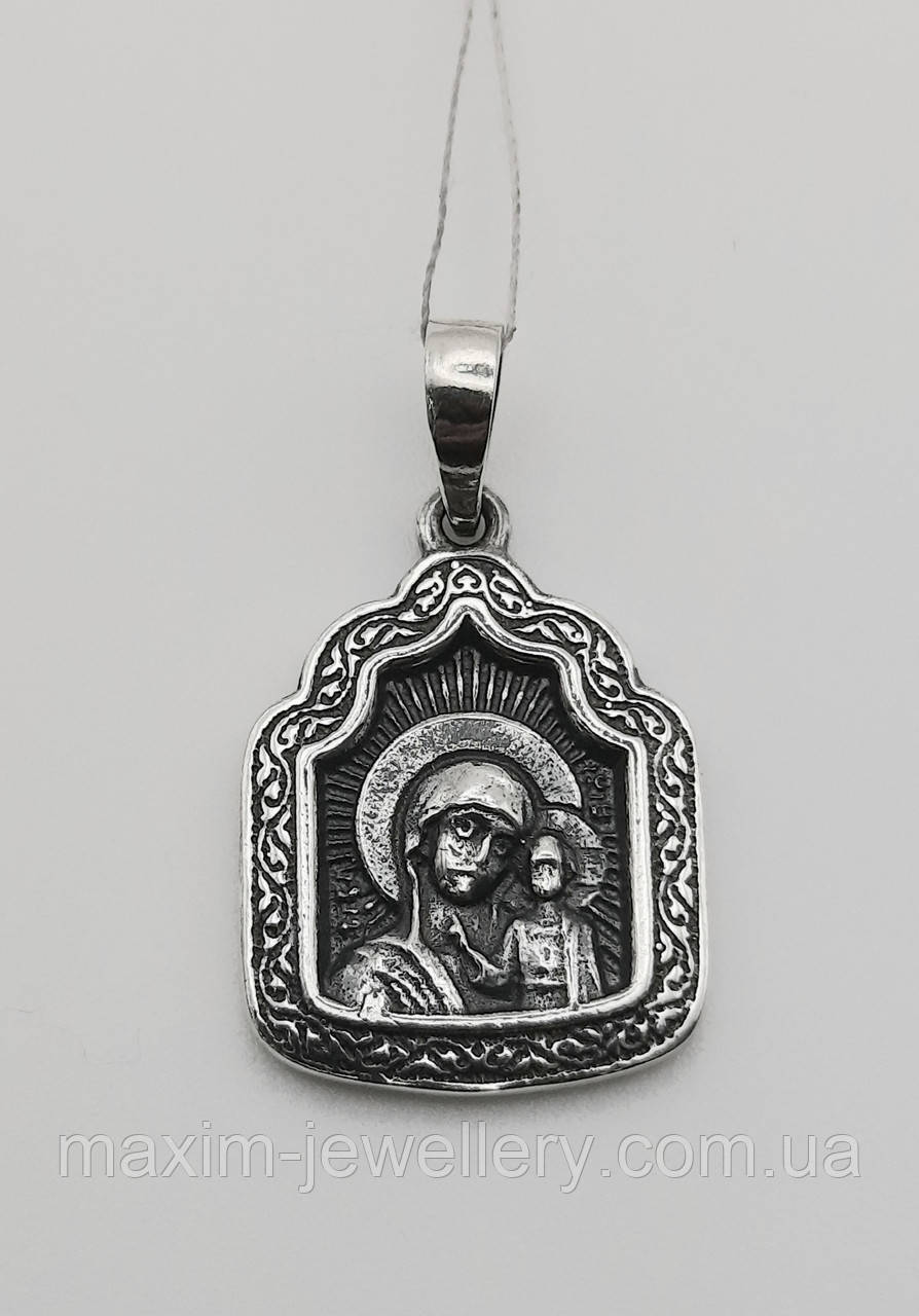 Підвіска "Богородиця з дитям" зі срібла, фото 1