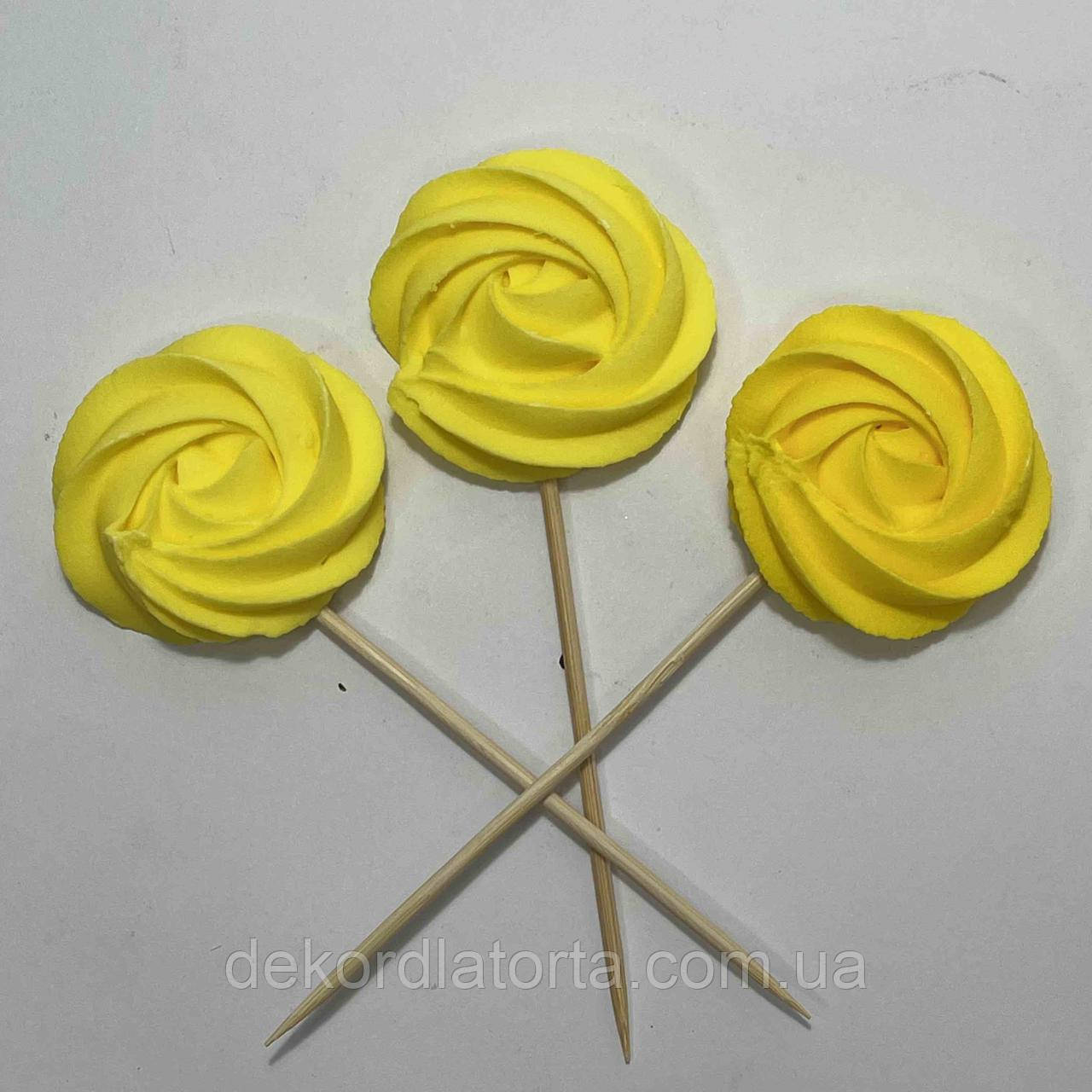 Безе на паличці жовтий 1 шт