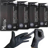Рукавички нітрилові чорні (XL) 50пар/уп HOFFEN