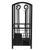 Металева підставка для дров дровниця з аксесуарами для каміна, фото 4