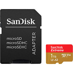 Картка пам'яті 1 TB microSDXC UHS-I U3 A2 SanDisk Extreme SDSQXAV-1T00-GN6MA