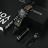 Чоловічий тактичний годинник Besta Box Military Light з компасом + подарунковий набір, фото 3