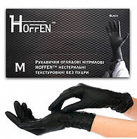 Рукавички нітрилові чорні (M) 50пар/уп HOFFEN