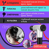 Масажер для тіла акумуляторний Fascial Gun з 4 насадками і 6 швидкостями Сірий, KH-320-Gray, фото 2