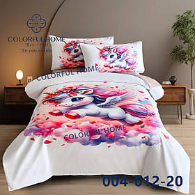 Фланелева полуторна постільна білизна дитяча