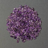 (за 100г+-) Натуральний камінь Аметист крихта без отвору 5-11х4мм+- купити біжутерію дешево оптом в інтернеті