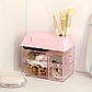 Органайзер на стіл канцелярський 3 відділення «Будиночок Рожевий» 15,5х10,3х14,7см, фото 2