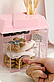 Органайзер на стіл канцелярський 3 відділення «Будиночок Рожевий» 15,5х10,3х14,7см, фото 3