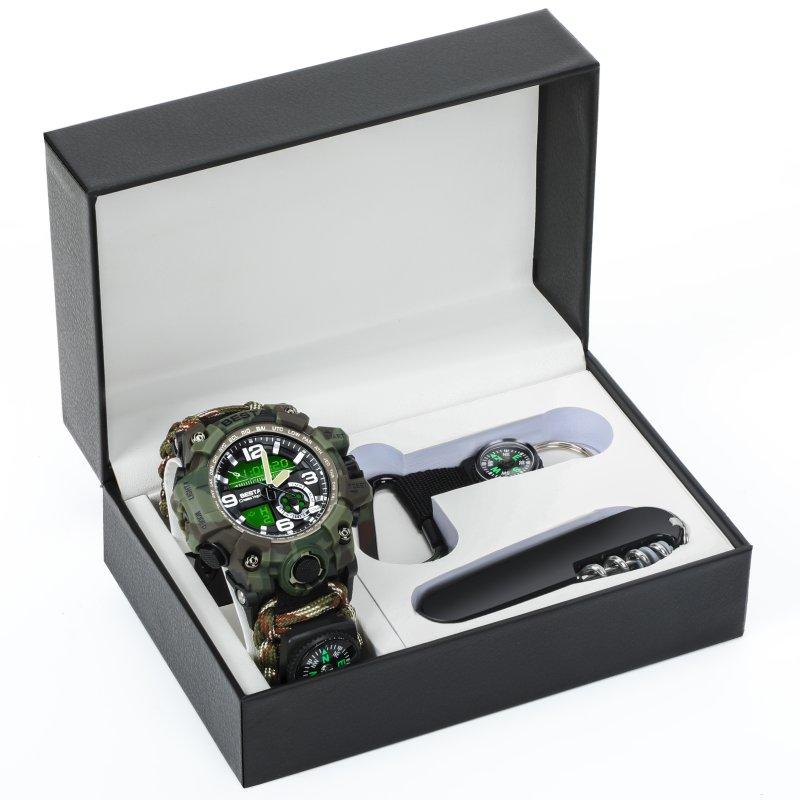 Чоловічий тактичний годинник Besta Box Military Set з компасом + подарунковий набір