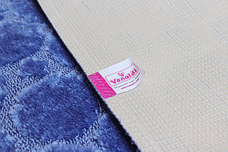 Набір килимків у ванну та туалет Vonaldi 100*60 см та 50*60 см blue 11044, фото 6