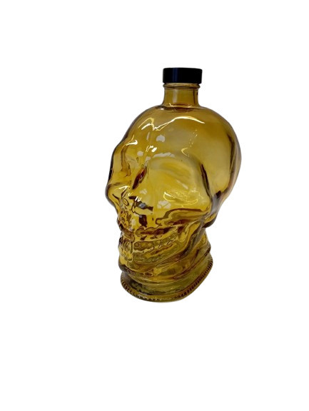 Пляшка з кришкою "Череп", 1л. Бурштинова, фото 1
