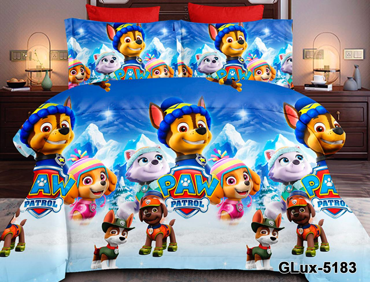 Сімейний комплект (Бязь) | Комплект постільної білизни "Paw Patrol" | Простирадло 240х220 см