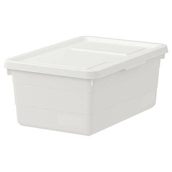 Контейнер із кришкою IKEA SOCKERBIT 38x25x15 см Білий 403.160.69